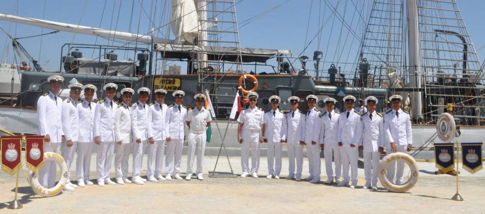 Egyptian Naval Officers visit onboard Tarangini